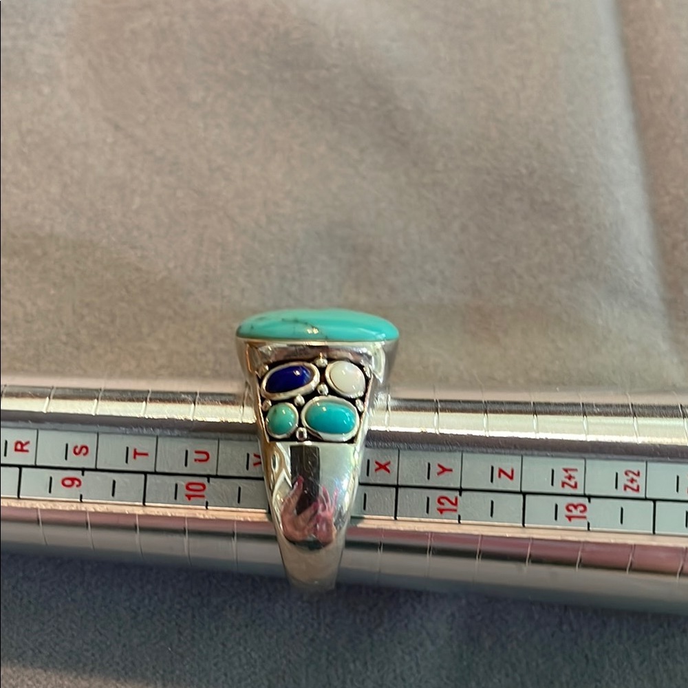 Turquoise and Silver Women's Ring